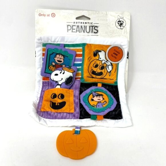 Peanuts Halloween Deluxe Crinkle Square with Teether On The Go Great Pumpkin - Picture 3 of 10